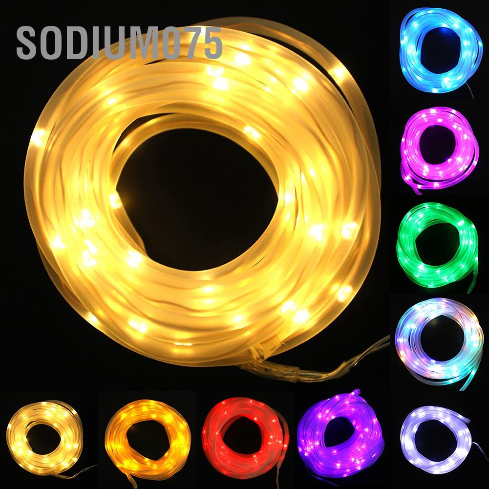 Sodium075 Sodium075 10M LED năng lượng mặt trời bằng Đèn ống không thấm nước Dây đèn để trang trí sân vườn