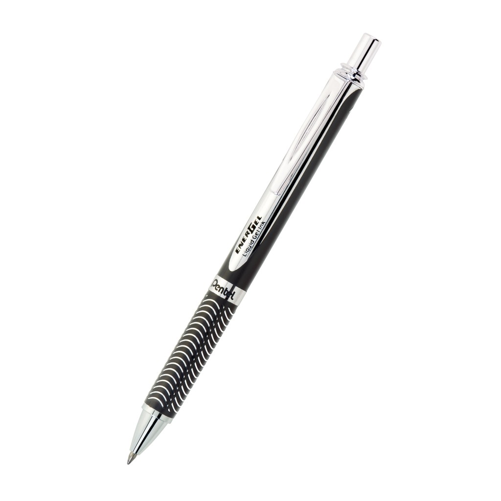 [Tặng 1 ruột] Bút Ký Cao Cấp Pentel mực gel xanh 0.7mm BL407 - Mạ bạc kèm hộp sang trọng