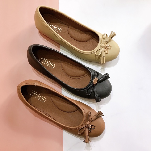 Giày bệt nữ Coach búp bê nơ siêu mềm êm bẻ gập thoải mái (hàng xuất nguyên hộp, ảnh thật shop chụp) | BigBuy360 - bigbuy360.vn