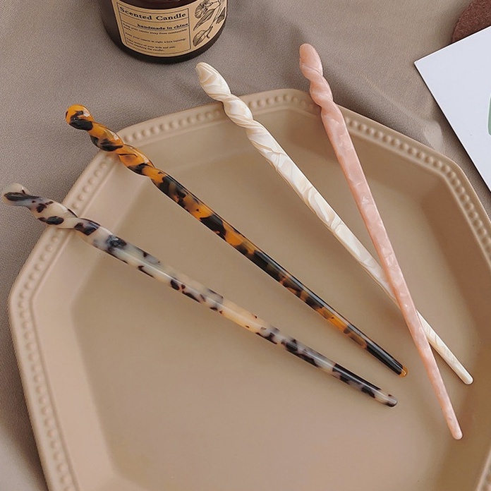 Trâm Cài Tóc Màu Trơn Phong Cách Cổ Điển Thời Trang Hàn Quốc