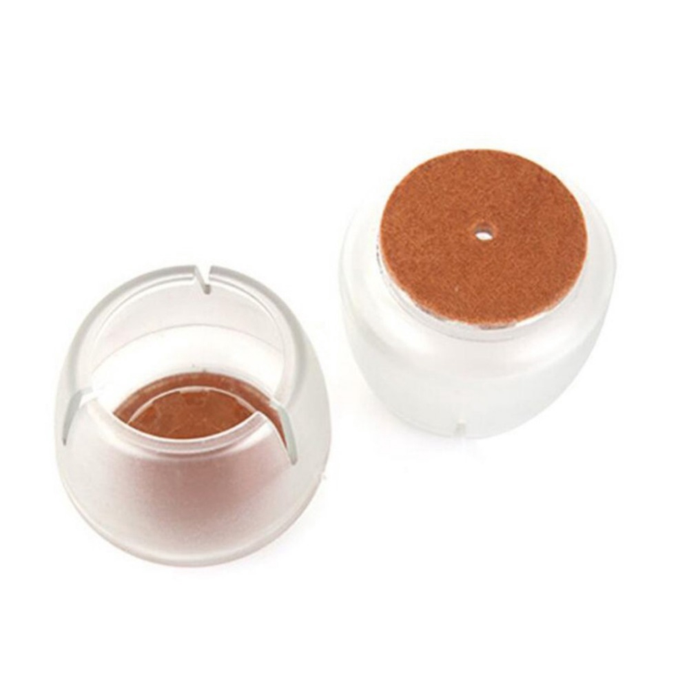 Set 16 Vỏ Bọc Bảo Vệ Chân Bàn / Ghế / Đồ Nội Thất Hình Tròn Bằng Silicon / Nỉ Chống Trượt Tiện Dụng