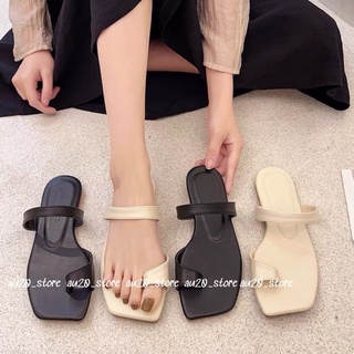 Dép Sandal Nữ Xỏ Ngón Cá Tính Basic Đế Bệt Hotrend Hè