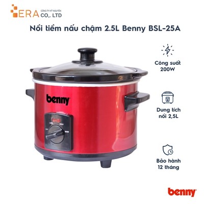 Nồi tiềm nấu chậm 2.5L Benny BSL-25A