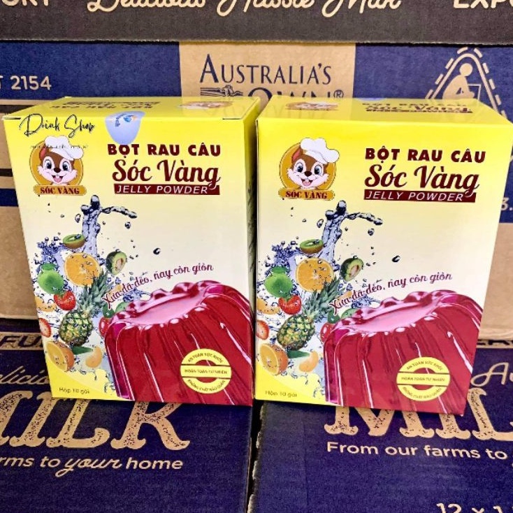 Bột Rau Câu Dẻo Sóc vàng