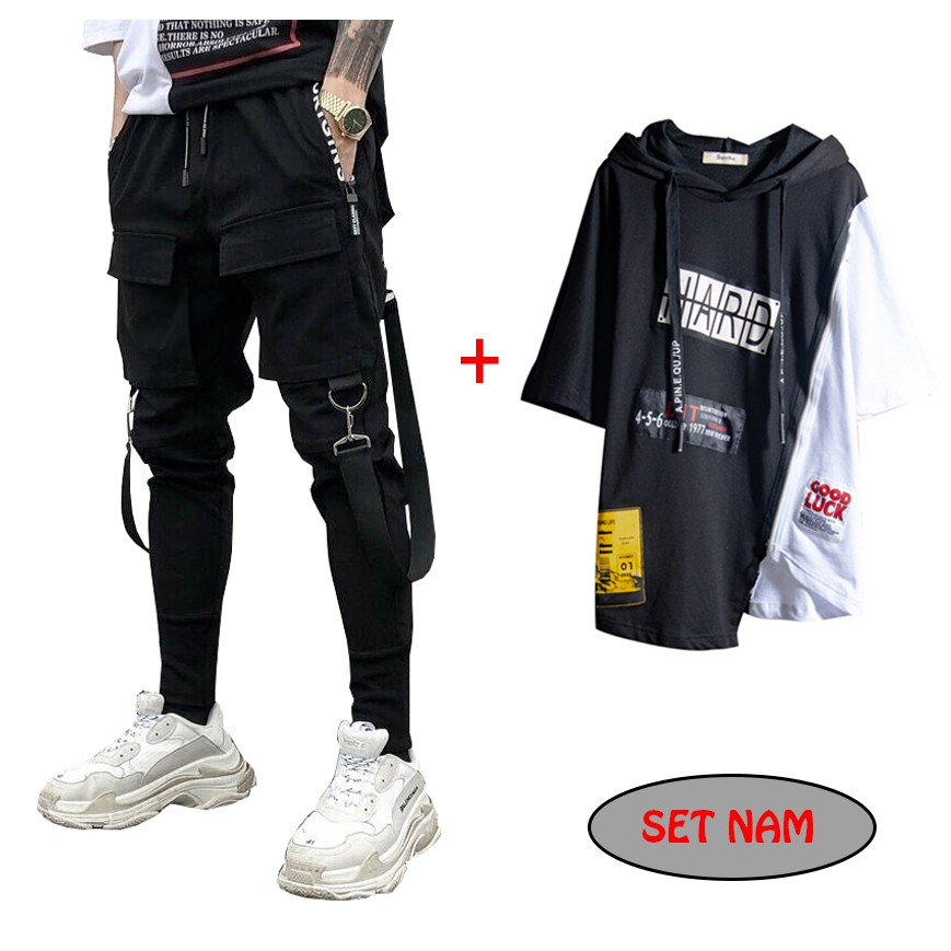 Bộ Quần Áo Thun Nam Tay Ngắn Kết Hợp Quần Túi Hộp Trẻ Trung AO TOP 121 + JOGGER 18 | BigBuy360 - bigbuy360.vn