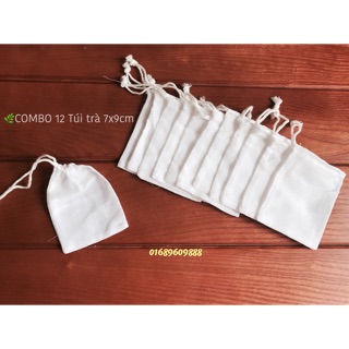 Túi cotton mini lọc trà 7x9cm