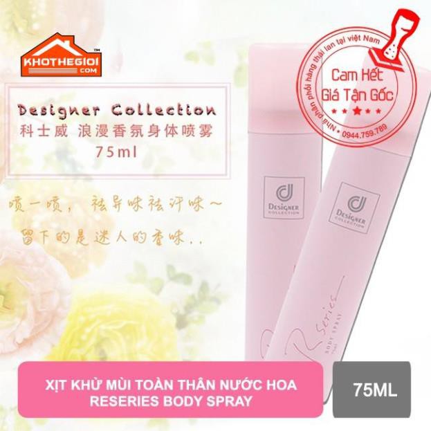 Xịt Khử Mùi Toàn Thân Nước Hoa Rseries Body Spray 75ml