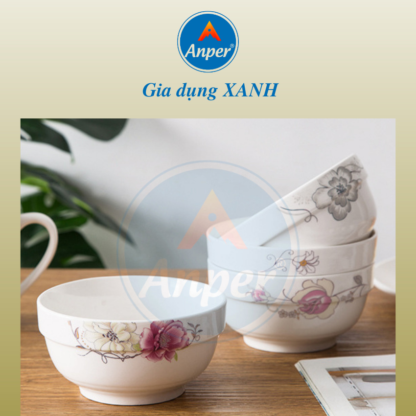 Chén ăn cơm ANPER bát ăn cơm đĩa sứ tô sứ cầu vồng hàng chính hãng
