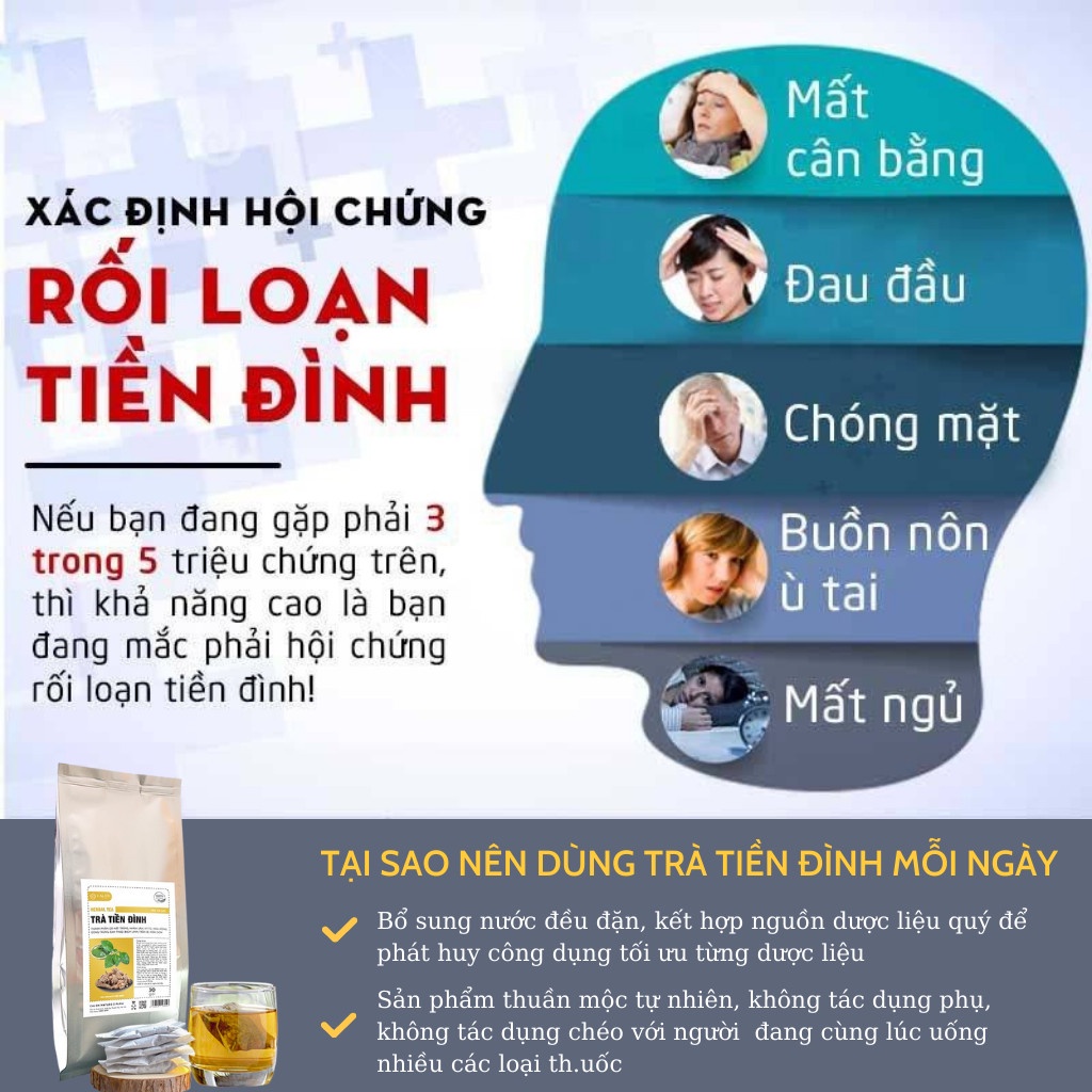 [Tiền đình hoa mắt] Trà tiền đình Calen giảm ù tai, ngất xỉu ,hoa mắt chóng mặt, suy nhược, thông hoạt khí huyết bịch 30
