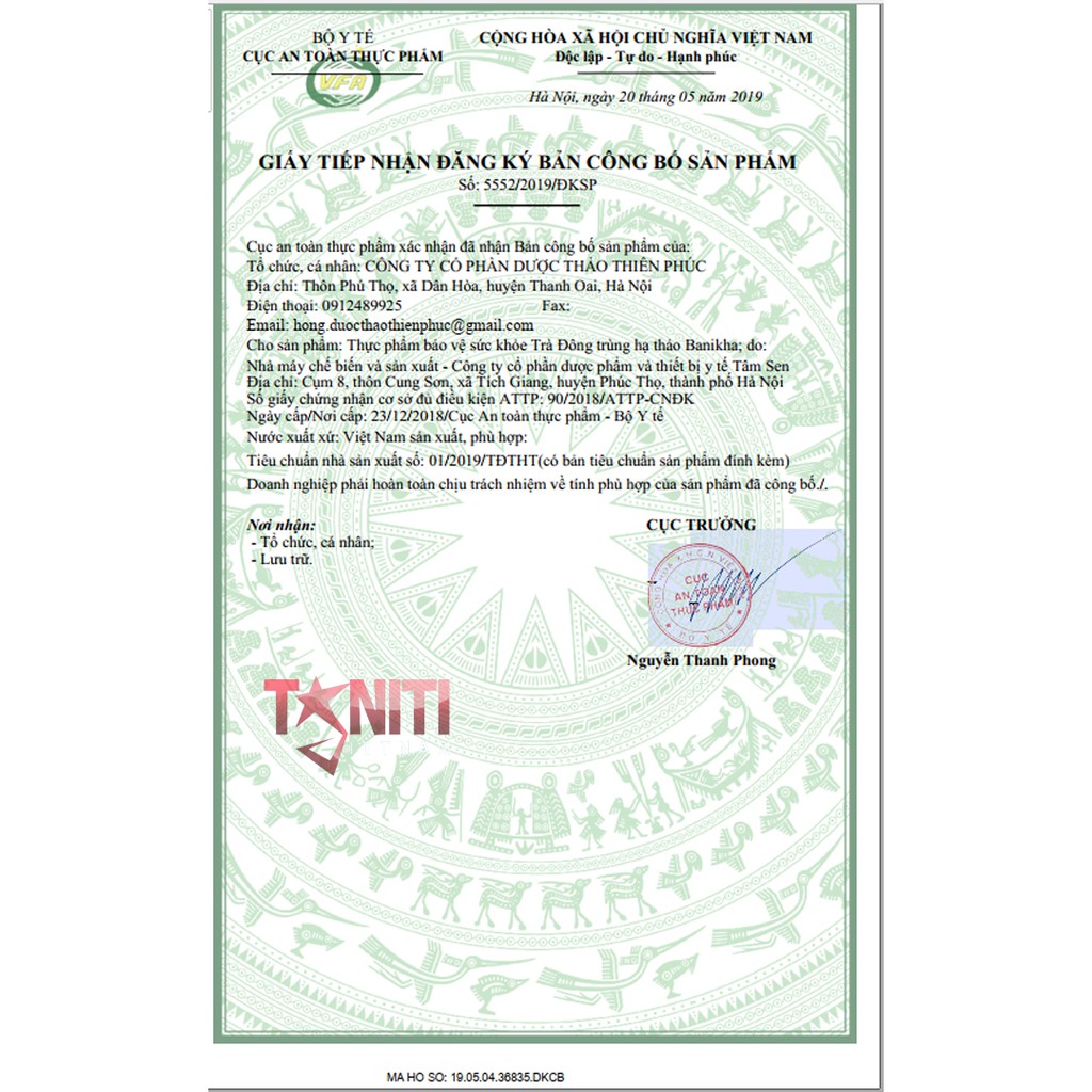 Trà đông trùng hạ thảo banikha Thiên Phúc | BigBuy360 - bigbuy360.vn