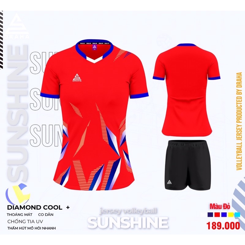 Bộ NỮ/ Bộ quần áo bóng chuyền nữ mẫu mới sunshine kèm hình thật.