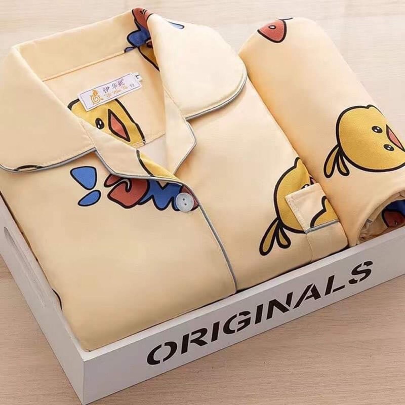 Bộ pijama áo dài quần dài
