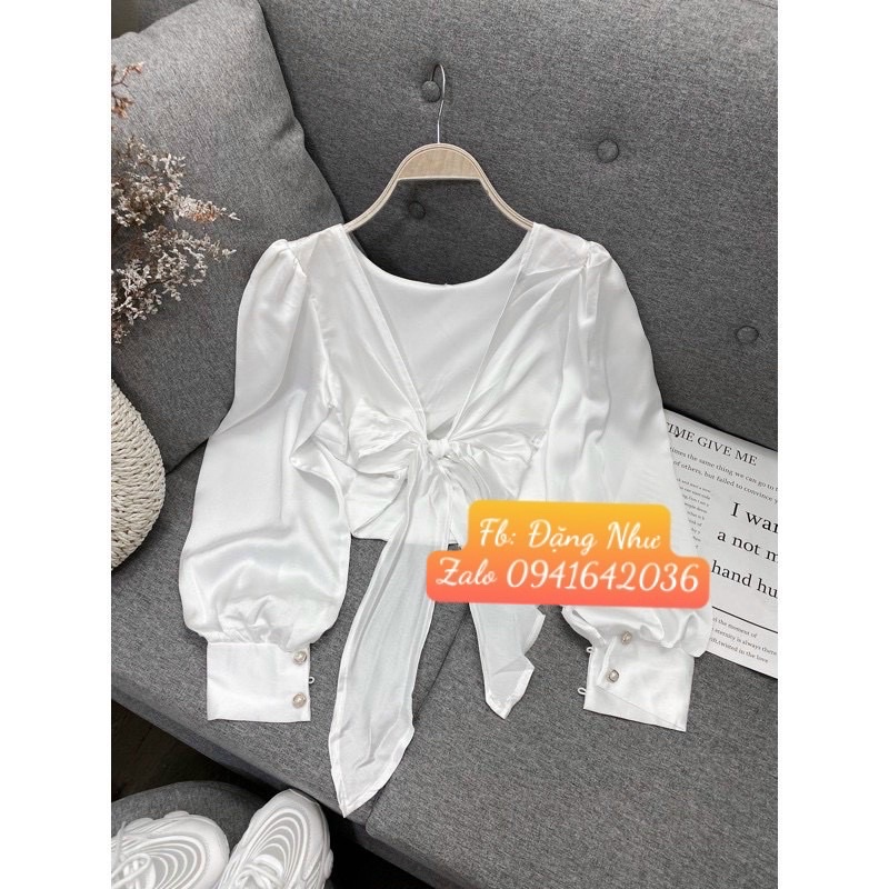Áo kiểu cột nơ sau lưng