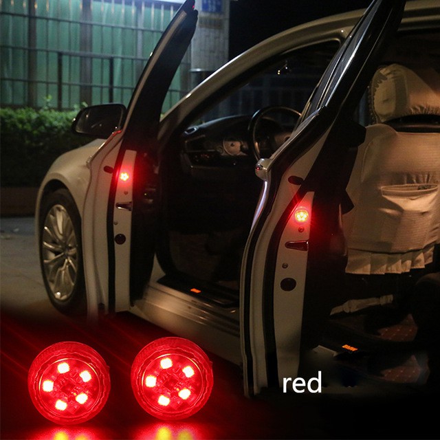 Bộ 2 Đèn LED Cảnh Báo Mở Cửa Xe Hơi Không Dây Có Nam Châm