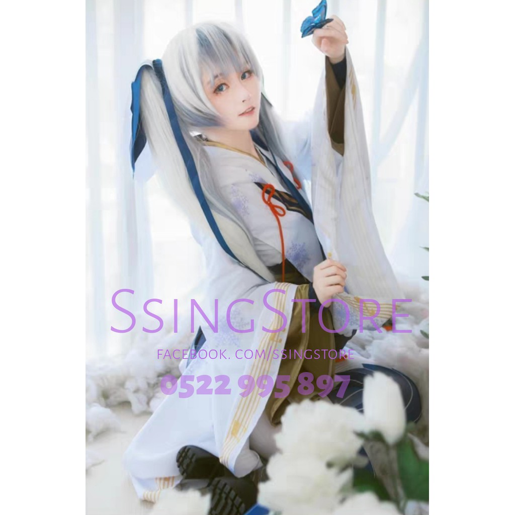 Set COSPLAY Miku Hatsune Snow quần áo tuyết hatune kimono vocaloid