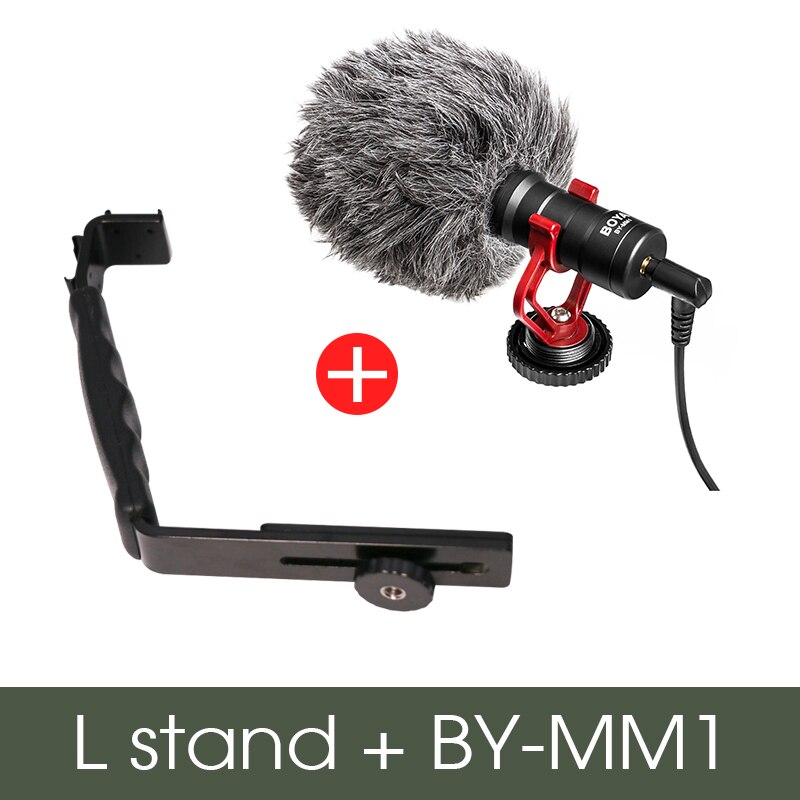 Giá đỡ chữ L Ulanzi kèm 2 ngàm Hot Shoe cho Zhiyun Smooth Q Stabilizer/Feiyu Gimbal/Boya By-MM1 Microphone/Video Light | BigBuy360 - bigbuy360.vn