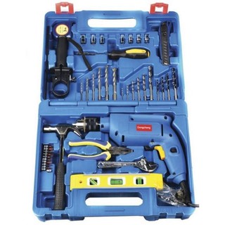 Bộ máy khoan búa dongcheng 500w model dzj 04-13 - bộ khoan đầy đủ món (chính hãng
