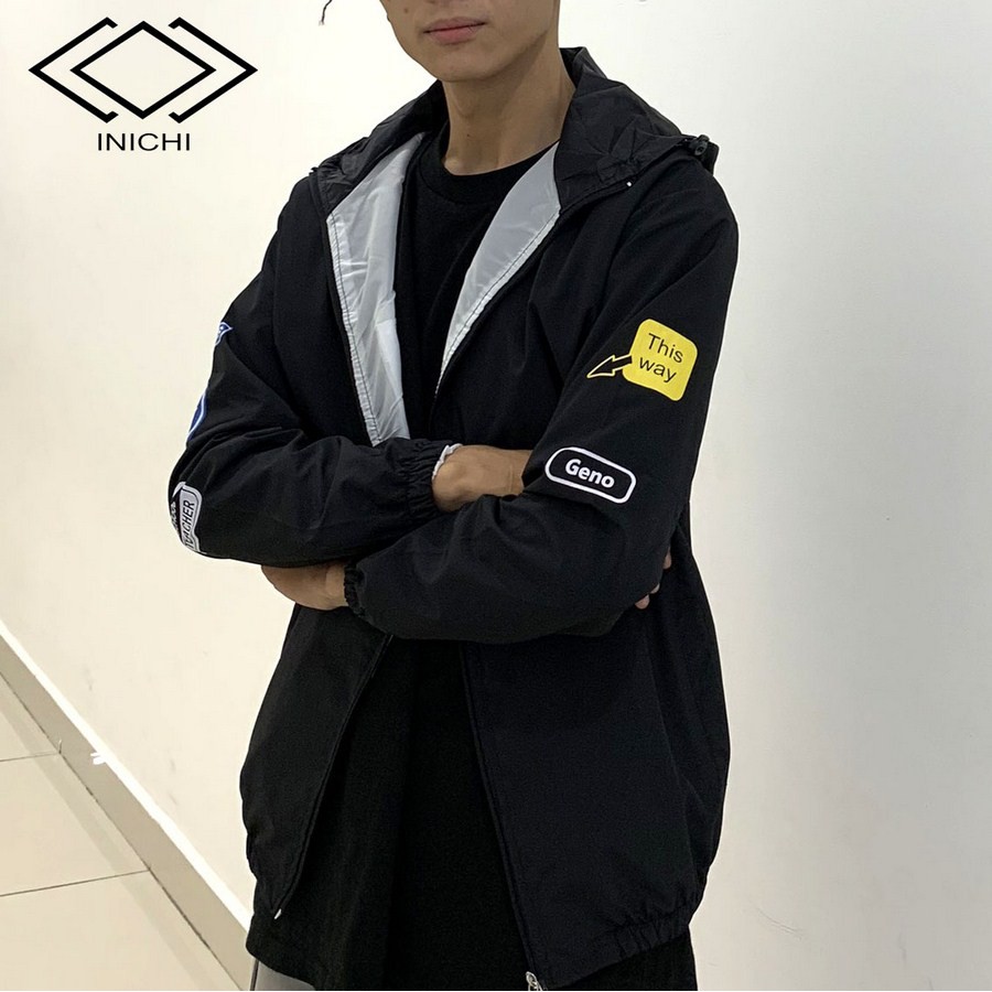 Áo khoác dù INICHI A740 nam nữ trơn có nón - áo 2 lơp đi mưa cản gió tốt in chữ Geno | BigBuy360 - bigbuy360.vn