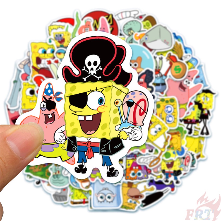 ❉ SpongeBob SquarePants Series 02 Stickers ❉ 50Pcs/Set DIY Fashion Waterproof Doodle Decals Stickers