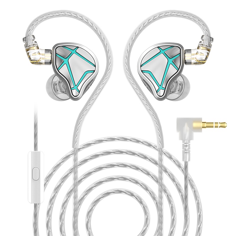 Tai nghe thể thao nhét tai FAAEAL kz esx có dây12mm 3.5mm giảm tiếng ồn thích hợp cho điện thoại android/iphone