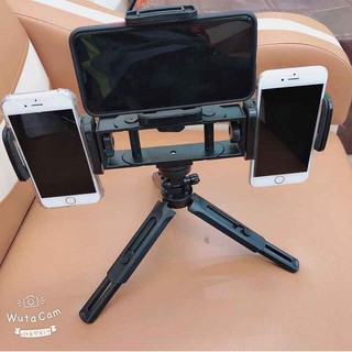 Giá đỡ điện thoại livestream 3 chân 3 đầu kẹp 083 (chân thấp)