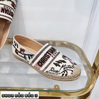 Giày slip on cd thổ cẩm đế cói fullbox