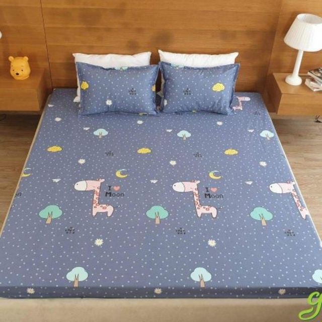 Ga  chống thấm GOODMAMA 100% vải cotton thoáng mát cho bé