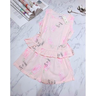 BỘ ĐÙI MẶC NHÀ LANH LỤA ( MẪU VIỀN REN)