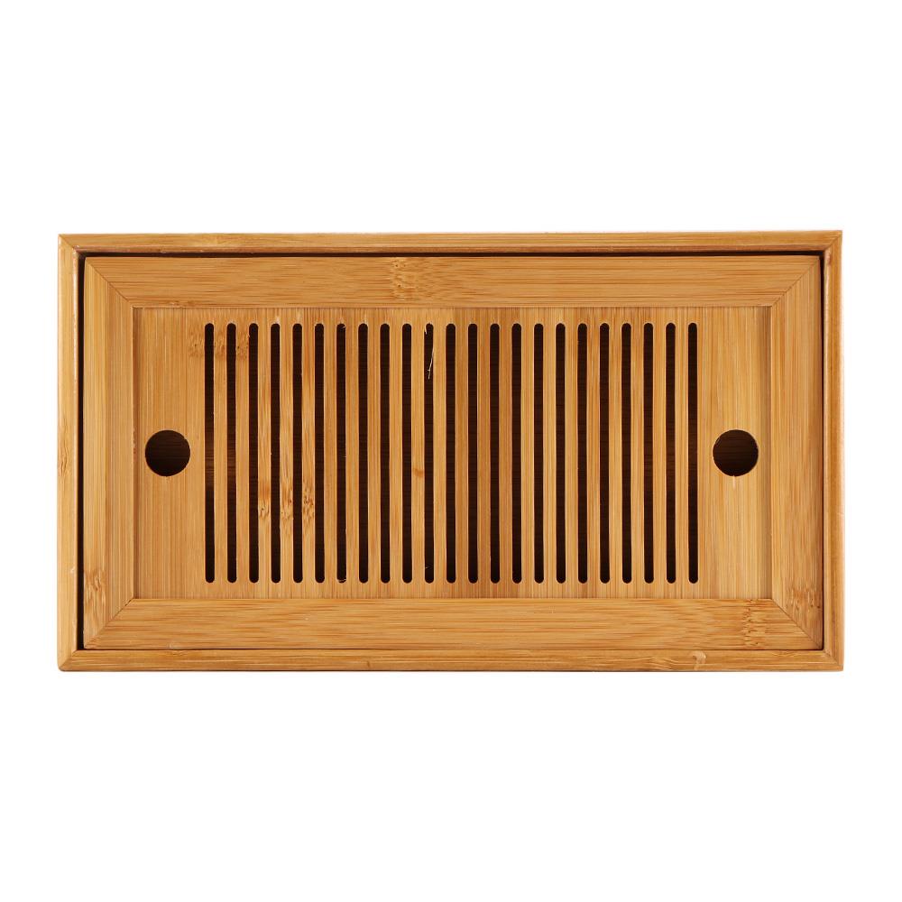 [huite]Tasteful Bamboo Chinese Gongfu Tea Table Serving Tray Box Reservoir &amp; Drainage Type for Teahouse Home Office