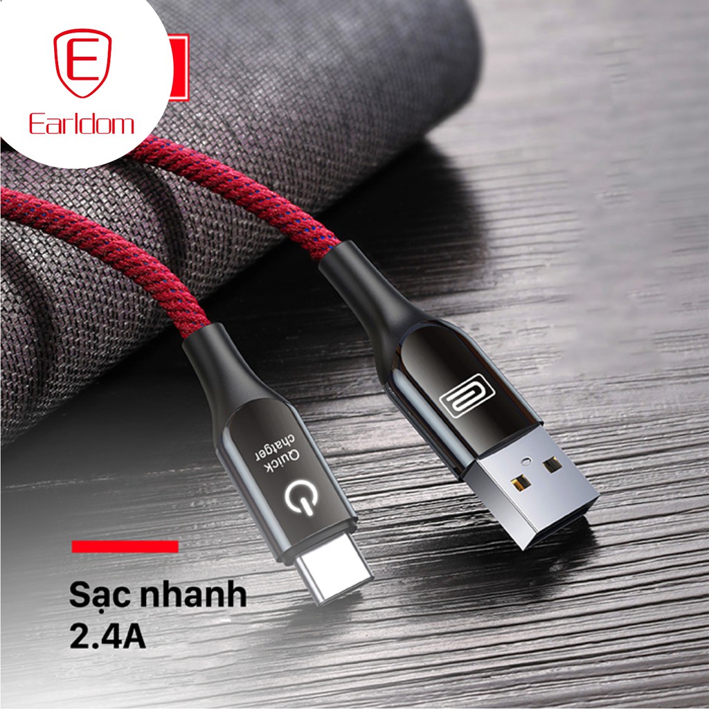 Cáp sạc tự ngắt, hỗ trợ sạc nhanh EARLDOM EC-063 chính hãng