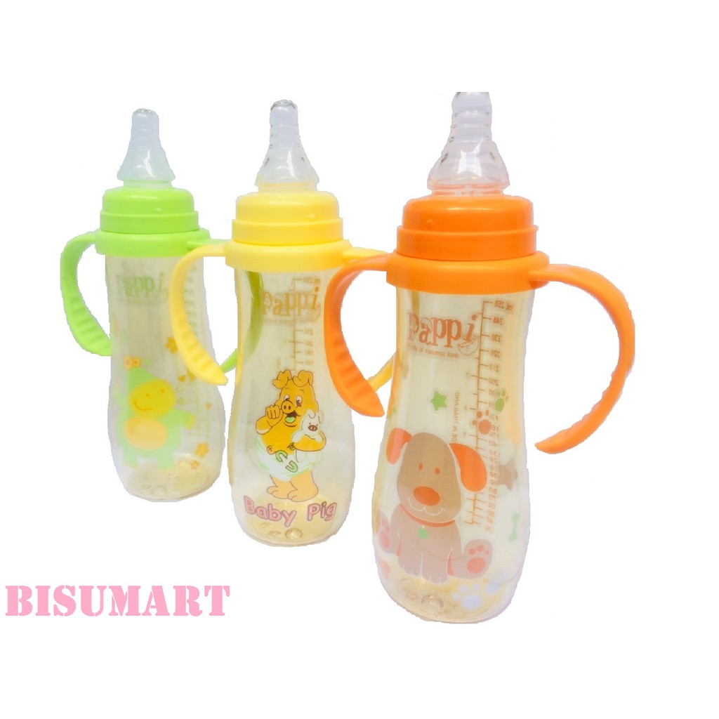 Bình Sữa cổ hẹp Có tay cầm PAPPI Thailand 250ml