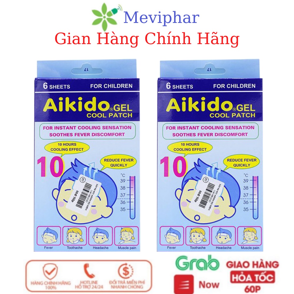 Miếng dán Hạ Sốt Kichido Gel Cool Patch.Giúp Bé Giảm Nhiệt Nhanh,Làm Mát Tự Nhiên