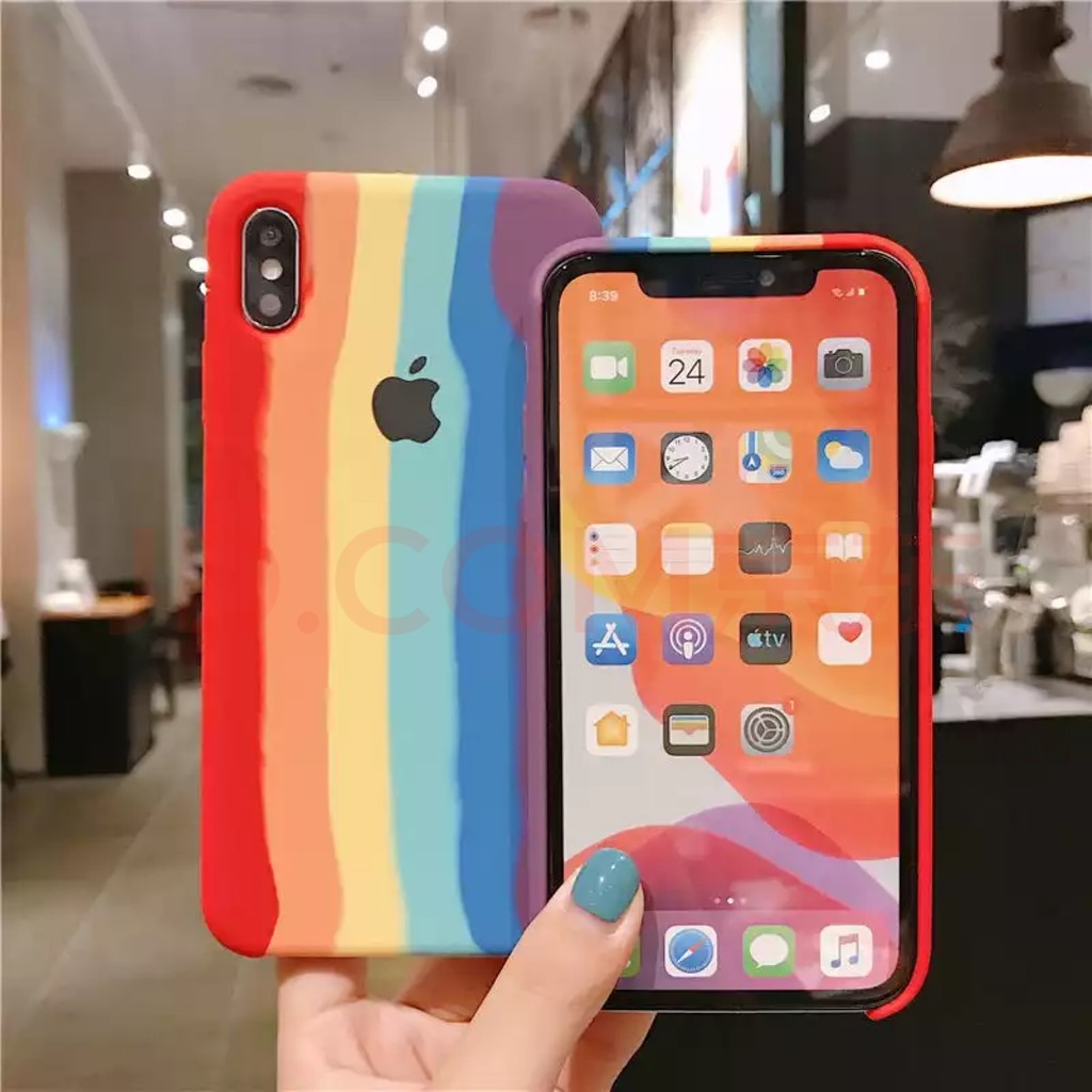 [Ốp iPhone] Ốp chống bẩn Táo Cầu vồng full case 6/6s/7/7plus/8/8plus/x/xr/xsmax/11/11pro/11promax/12/12promax - hcase | BigBuy360 - bigbuy360.vn