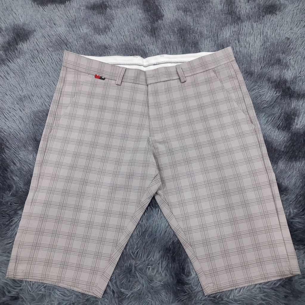 Quần short nam tây caro vuông vải cotton mịn  co giãn 2 chiều , quần đùi nam trẻ trung thoáng mát _ATH