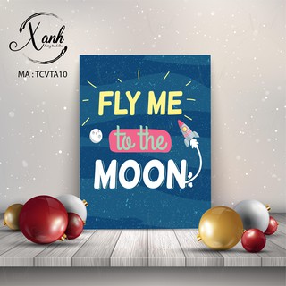 tranh canvas động lực tiếng anh - To the MOON