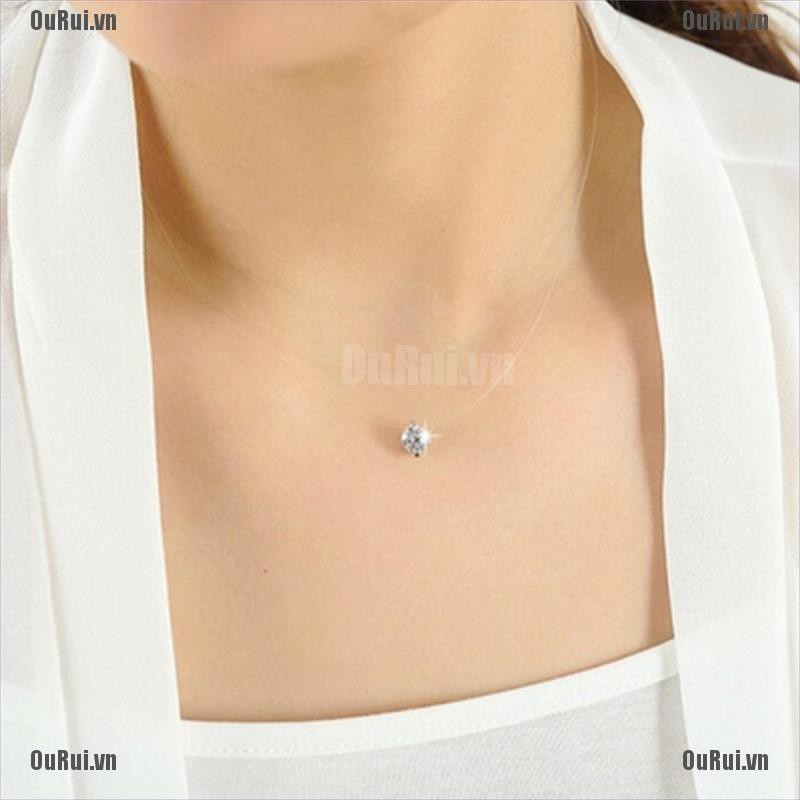 Dây Chuyền Hợp Kim Mỏng Đính Đá Dễ Thương Cho Nữ