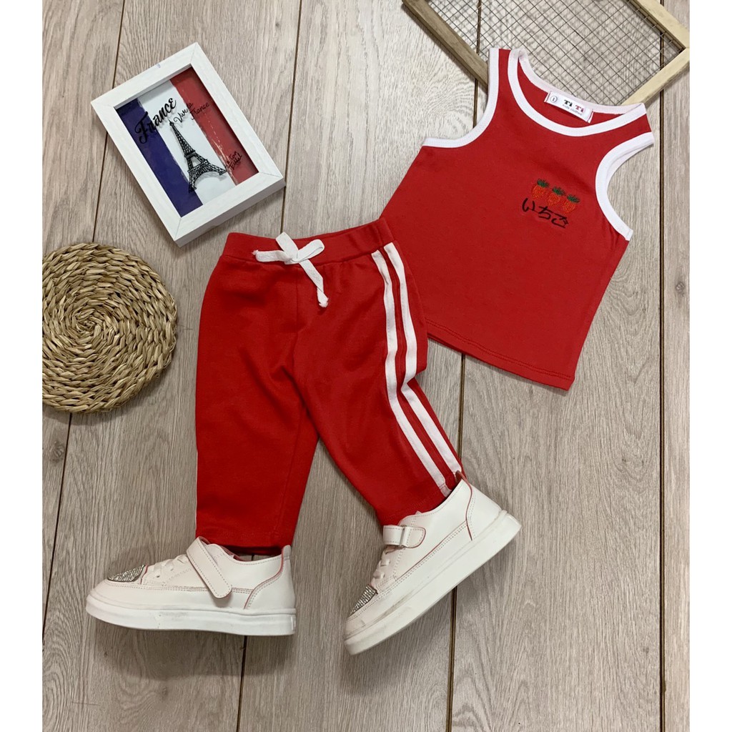 SET TRÁI DÂU CHO BÉ IU - COTTON 100% -SÉT CHO BÉ MÙA HÈ