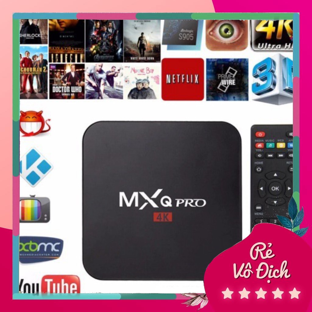 Android Tivi box MXQ PRO 4K RAM 1G HDD 8G ANROID 7.1.2 (PHIÊN BẢN T4/2018)