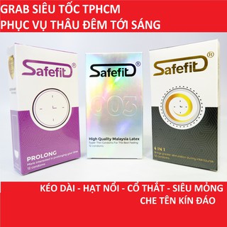 Bộ 3 hộp bao cao su Safefit - 4in1 - 003 - Prolong ( hộp 12 cái )