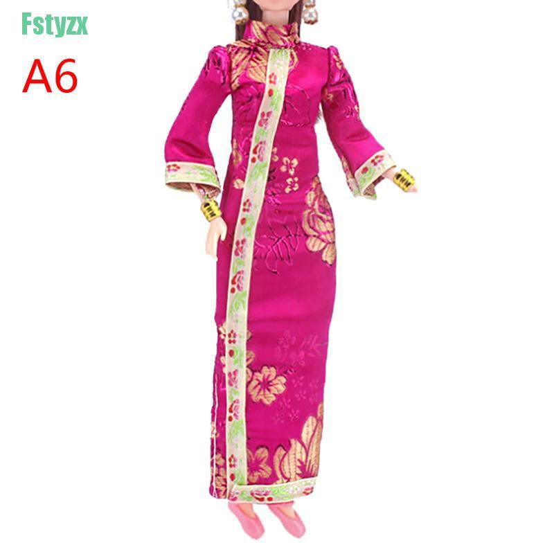 fstyzx Doll handmade unique dress clothes for chinese traditional dress cheongsam