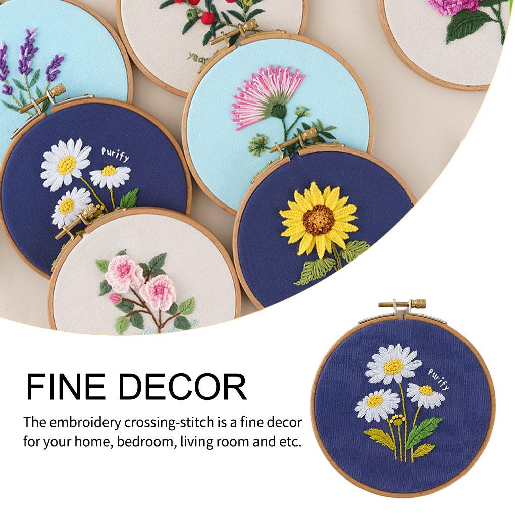 Bộ Dụng Cụ Thêu Tranh Chữ Thập Thủ Công Hình Hoa Trang Trí Nhà Cửa