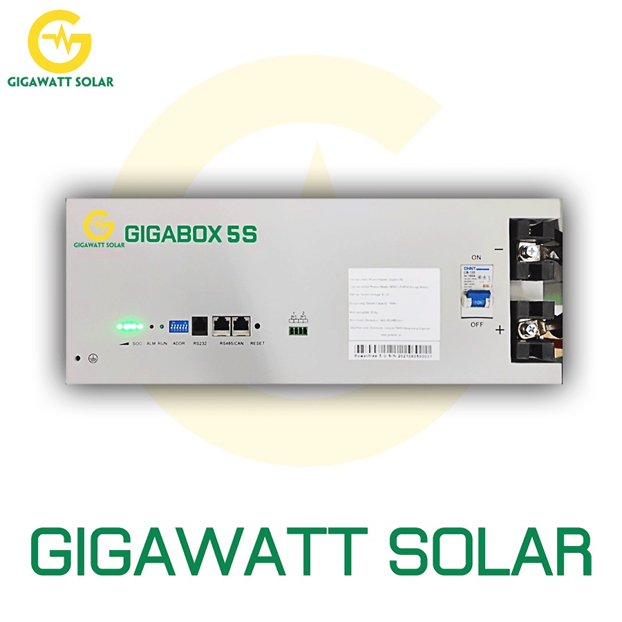 Pin lưu trữ 5kwh GIGABOX 5S LiFePo4 giao tiếp CAN
