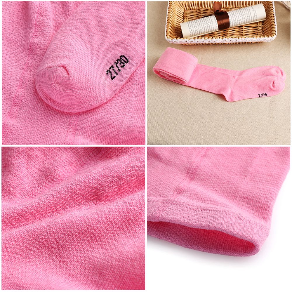 Tất cotton dệt kim mềm mại ấm áp vào mùa xuân/ thu cho bé gái từ 0-6 tuổi