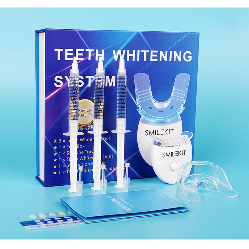 [CÔNG NGHỆ ÚC] Máy làm trắng răng tại nhà Smile Kit an toàn cam kết sau 7ngày không ê buốt giúp răng trắng sáng tự nhiên