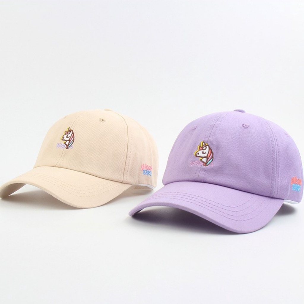 [Thanh lý - Dọn kho] Mũ lưỡi trai ulzzang cao cấp thêu hình unicorn