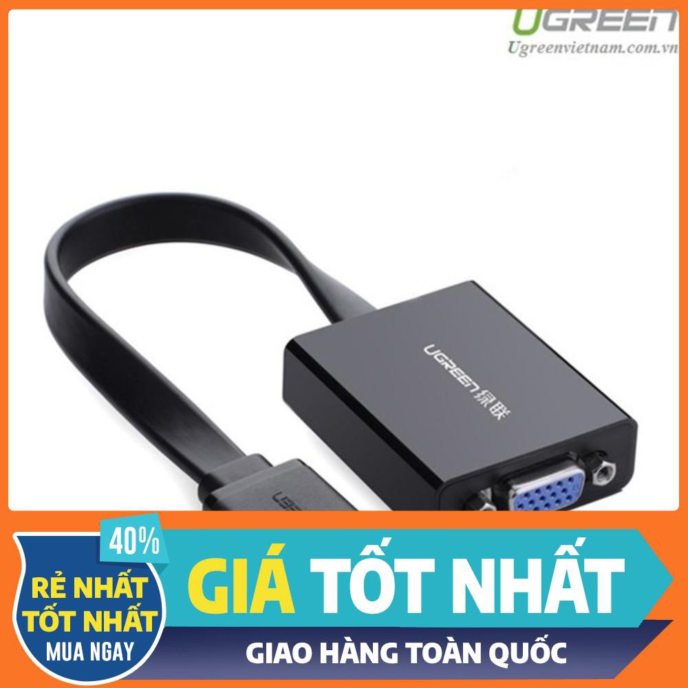 Cáp chuyển đổi HDMI to VGA dẹt có Audio Ugreen UG-40248 Chính hãng