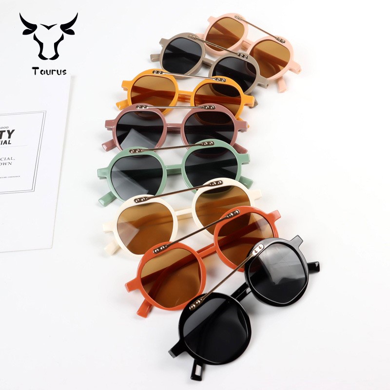 Thời trang mới Chống-tia cực tím trẻ em của kính mát, kính cá nhân Retro Kính mát bé