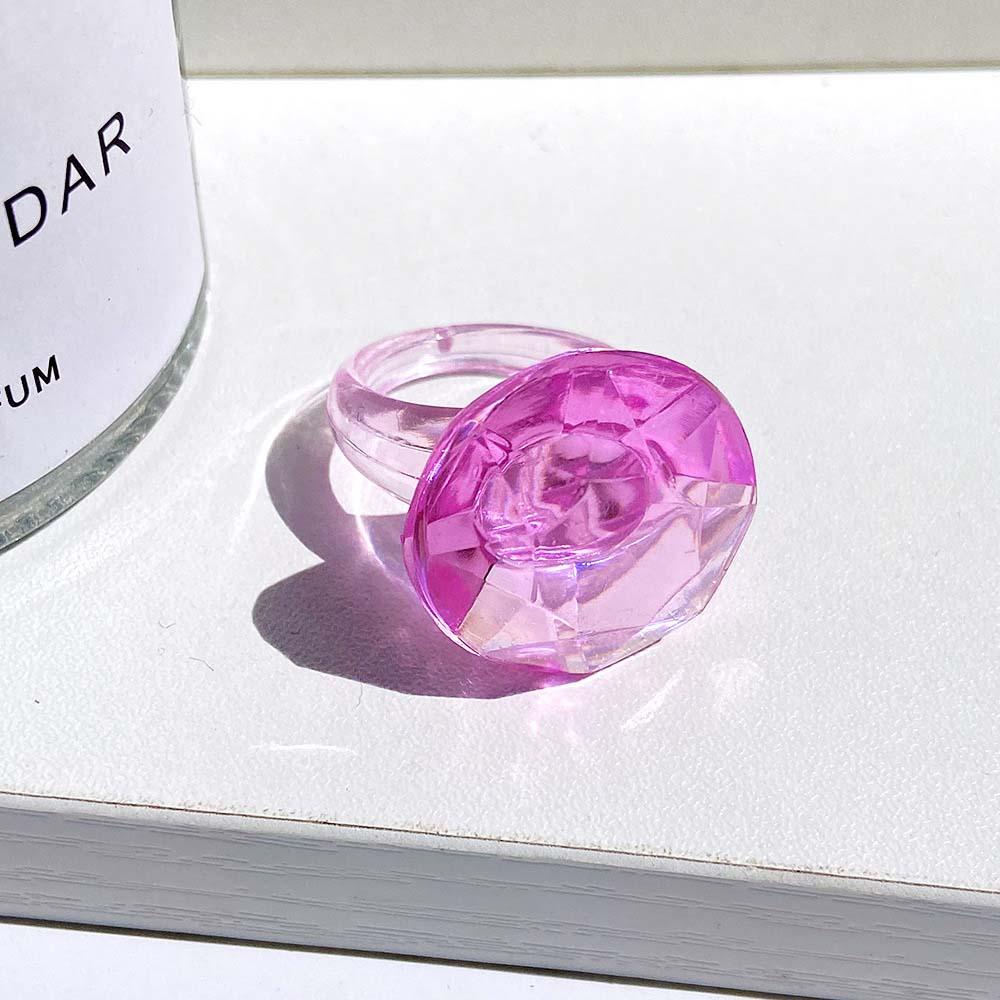 Nhẫn Resin Trong Suốt Màu Kẹo Ngọt Phong Cách Châu Âu Màu Sắc|Trang Sức Vòng Đeo Tay Thời Trang Sành Điệu Cho Nữ