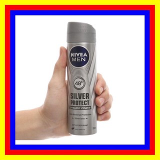 Xịt khử mùi nivea men silver protect 48h cho nam.
