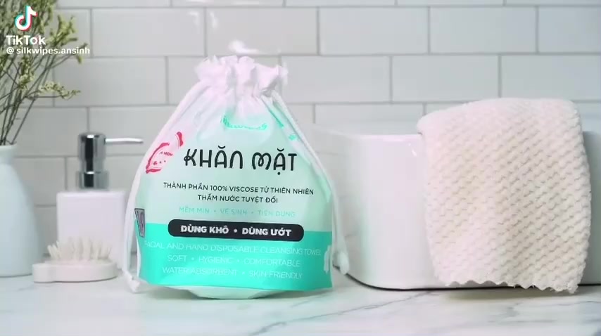 [Mã INBAU15 giảm 10% đơn 0đ] Khăn mặt khô Silkwipes dùng một lần sợi Vicose, dùng khô, dùng ướt | BigBuy360 - bigbuy360.vn